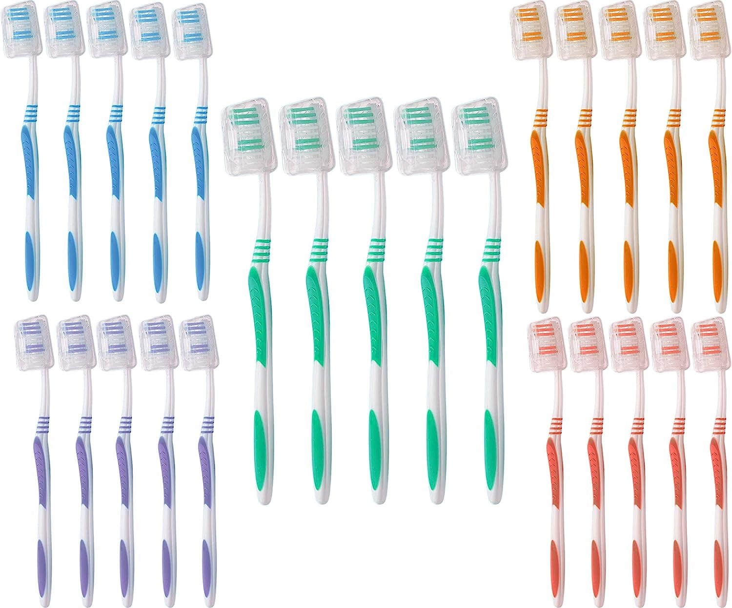 Urban Essentials Bulk Toothbrush Pack with Covers Individually