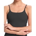 thumbnail image 3 of Amerteer Womens Sports Bra Strappy Crisscross Back Longline Crop Tank Top for Workout Fitness Athletic Gym (Black- S), 3 of 5