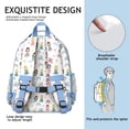 thumbnail image 5 of Princess Carriage Castle Pattern Backpack for School,Cute School Bag,Schoolbag with Adjustable Shoulder Straps & Padded Back,15.25"x11.5"x5.25", 5 of 5