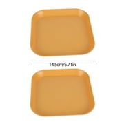 Weloille 2 Pcs Plastic Square Small Plates, Lightweight Unbreakable Food Grade BPA Free Reusable Snack Trays, Tableware for Daily Use Party Picnic Camping Dessert Appetizer