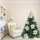 thumbnail image 2 of Naiovety Árbol de Navidad decorativo flor falsa portátil desmontable hogar jardín boda simulación artificial flores plata Kits de decoración para fiestas Plata, 2 of 6