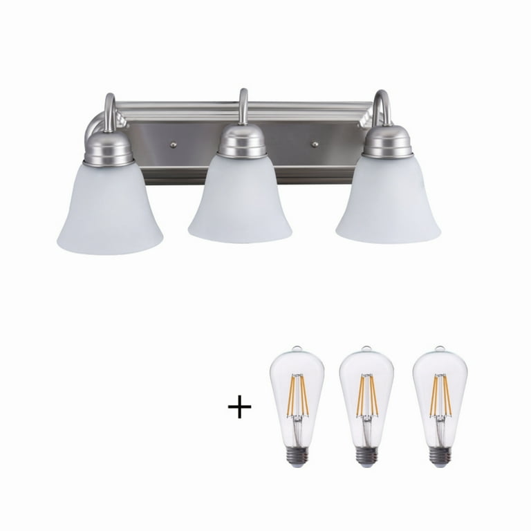 Led bathroom vanity lights brushed nickel outlet