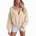 thumbnail image 2 of Godom Hoodies for Women Casual Long Sleeve Half Zip Pullover Lightweight Sweatshirts Tops Fall Fashion Outfits 2025, 2 of 6