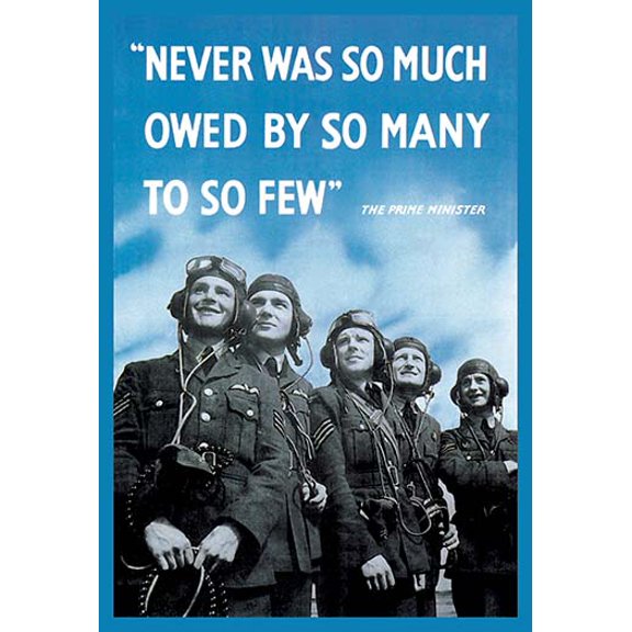 Never Was So Much Owed By So Many To So Few Museum quality giclee print canvas wrap(20" x 30")