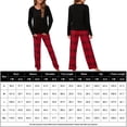 thumbnail image 2 of Pijamas Navideñas Conjunto de ropa de dormir de pantalón a cuadros de 2 piezas Conjunto de ropa de casa suelta para mujer Kuymtek Negro T XXL para Mujer, 2 of 7