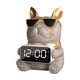 thumbnail image 4 of Reloj despertador digital, altavoz de escritorio, tocador de coche, funda para caja de pañuelos con diseño de bulldog francés Marrón, 4 of 9