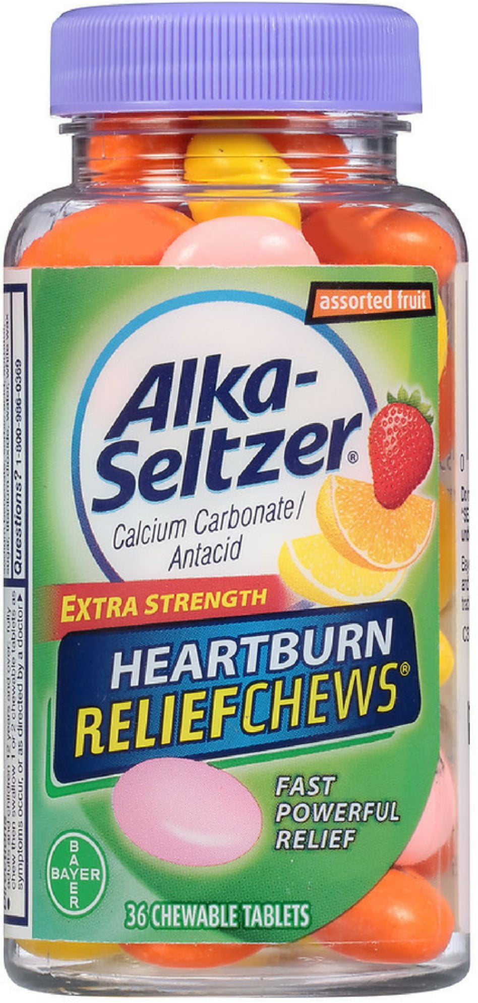 4 Pack AlkaSeltzer Heartburn ReliefChews Chewable Tablets, Assorted