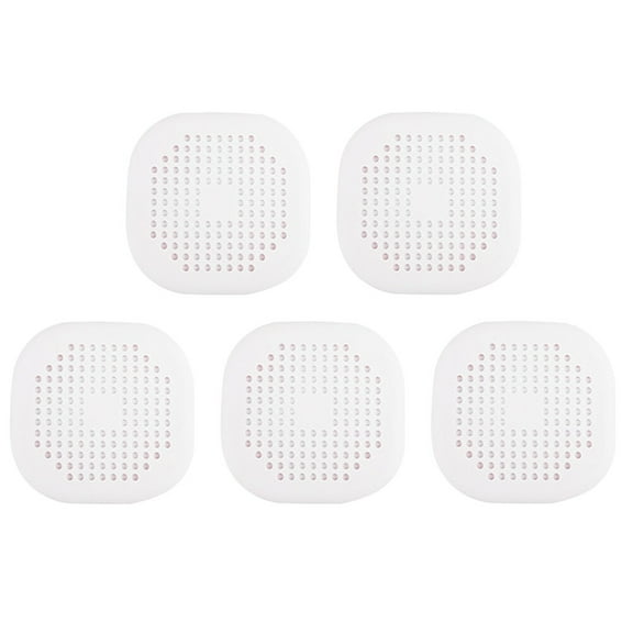 Masteelf  5 Pcs Hair Filter Mesh Sink Strainer Bathroom Drain Catcher White