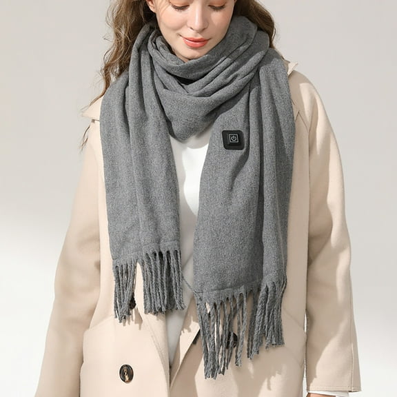 EnJoCho Unisex New Heated Neck Warmer Heating Scarf Solid Color Heating Scarf Men And Women New Heating Scarf (charging Not Included) Soft And Comfortable Scarves For Women