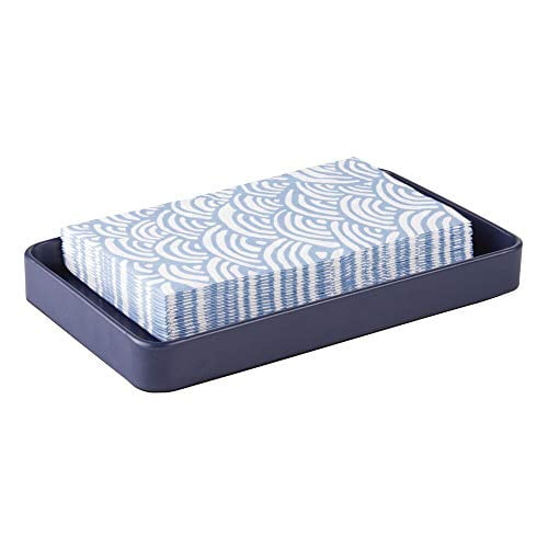 mDesign Modern Decorative Metal Guest Hand Towel Storage Tray Dispenser