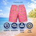 thumbnail image 4 of INGEAR Little Boys Quick Dry Beach Board Shorts Kids Swim Trunks UPF 50+ Swimsuit with Pockets, 4 of 6