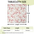 thumbnail image 2 of Pink Baseballs with Bows Pattern Square Fitted Tablecloth with Elastic Edge,Square Table Cover,Washable Elastic Table Cover for Home Kitchen Party Decor 34"x34", 2 of 6