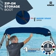 thumbnail image 3 of Knox W4NVY 79-84 in. Bimini Top Boot Cover Replacement Fits 3 Bow & 4 Bow Bimini Tops for Boats, Navy Blue, 3 of 7