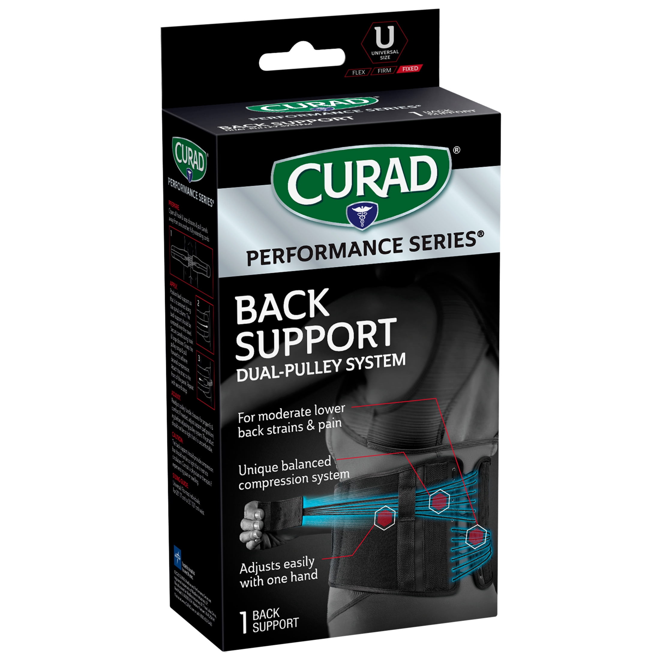CURAD® Performance Series® Back Support, Dual-Pulley System, Universal