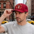 thumbnail image 6 of vigerkar 250 Anniversary USA Hat Embroidered Patriotics Eagle Trucker Cap 250th Anniversary Mesh-Back Cap for Men Women (Wine, One Size）, 6 of 9