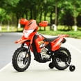 thumbnail image 3 of Costway 6V Kids Ride-On Motorcycle Electric Battery Powered Bike w/Training Wheels Green/Red, 3 of 10