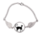 thumbnail image 1 of Amante de mascotas gato negro animal Art silueta Pulsera pulsera pulsera alas de ángel pulsera, 1 of 3