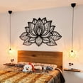 thumbnail image 6 of 3D Lotus Mandala Metal Wall Art - Bohemian Wall Decoration - 59" x 39", 6 of 10