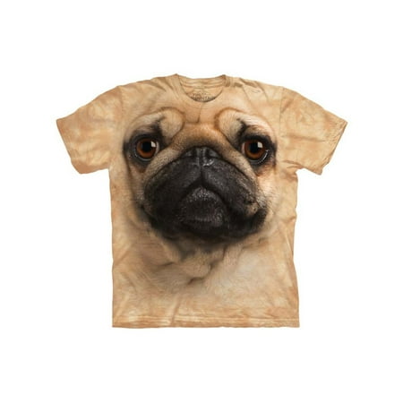 Pug Tie - Pug Face Close Up Pet Dog Adult T-Shirt Tee