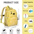 thumbnail image 6 of Yellow Dog Paw Footprint Backpack for School,Cute School Bag,Schoolbag with Adjustable Shoulder Straps & Padded Back,15.25"x11.5"x5.25", 6 of 6