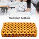 thumbnail image 2 of 100Pcs Aluminum Bobbins Golden Replacement for Lockstitch Sewing Machine Accessories40264A Flat, 2 of 3