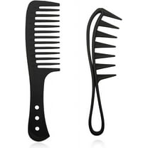 Wide Tooth Comb, 2Pcs Large Tooth Combs Wide Tooth Curl Comb Shark Teeth Comb for Women Men, Hair Hairstyle Tool for Long Curly Wet Wavy Thick Hair Barber Salon A7MFSTZ