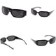thumbnail image 2 of 4 Piezas De Gafas De Rejilla / Gafas De Agujero Para Entrenar Y Relajar Los Ojos, Gafas De Rejilla 2 Agujeros Completos Negros, 2 Agujeros Completos Deportivos Negros - Tamaño K, 2 of 5