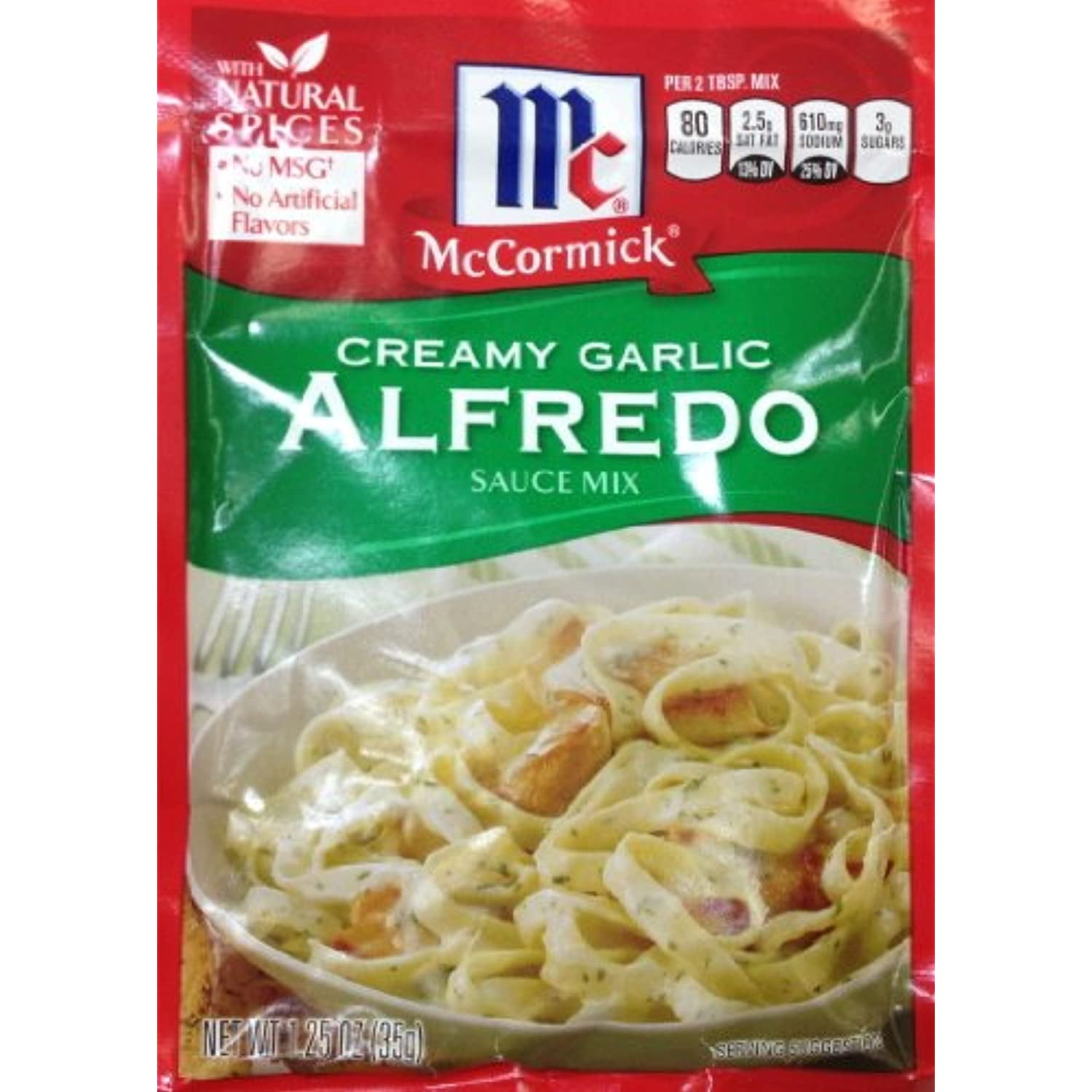 Mccormick Creamy Garlic Alfredo Sauce Mix 1.25Oz (3 Packets)