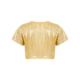 thumbnail image 2 of Manyakai Kids Boys Girls Shiny Metallic Crop Tank Top Jazz Hip Hop Dance Costumes Club Party Music Gold 150, 2 of 7