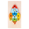 thumbnail image 3 of <p>3D Matching Jigsaw Toy, Wooden Educational Practical Hand Eye Coordination Matching 3D Puzzle Interesting  For Party</p>, 3 of 7