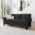 thumbnail image 3 of Mainstays Auden 3 Seat Classic Modern Sofa, Black My Lux Decor Round, 3 of 7