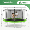 thumbnail image 5 of GVDV 14' Outdoor Trampoline, Backyard Recreational Pumpkin Trampoline for Kids, 5 of 9