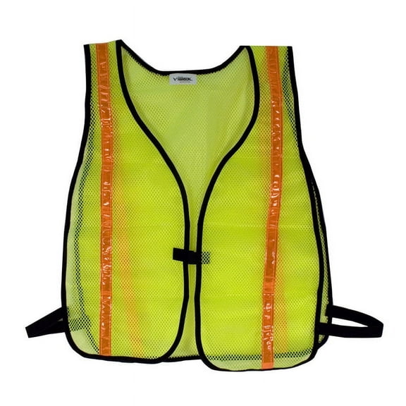 C.H. Hanson Reflective Polyester Mesh Safety Vest Fluorescent Green One Size Fits All 1 pk