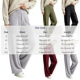 thumbnail image 3 of Njagoc3 Pants for Women | High Waist Drawstring Wide Leg Trousers with Ribbed Detail | Relaxed Loose Fit for Fall Casual Daily Wear & Relaxed Activities，Wine，M, 3 of 6