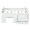 thumbnail image 6 of Harper & Bright Designs Low Loft Bed with Storage for Kids, Wood Twin Size Loft Bed with Cabinet and Shelf for Girls Boys, White, 6 of 15