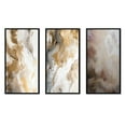 thumbnail image 2 of Designart "Abstract Line Artistry Gold and Grey I" Minimalism Line Art Framed Wall Art Set Of 3 - Gold Line Art Frame Gallery Set For Office Decor, 2 of 7