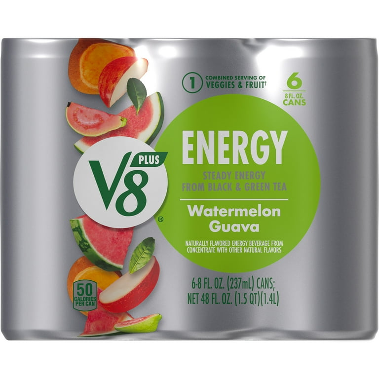 V8 +Energy Watermelon Guava Juice Energy Drink, 8 fl oz Can