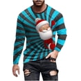 thumbnail image 2 of Blusas y camisas de manga larga con cuello redondo para hombre, estilo casual, cuello redondo, manga larga, camiseta estampada de Halloween, blusa de poliéster para hombre., 2 of 5