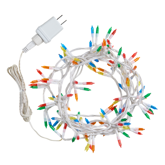 Bethlehem Lights 120 mini LED bulbs in Clusters (White Cord, Multicolor Lights)
