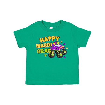 

Inktastic Happy Mardi Gras with Monster Truck Gift Toddler Boy Girl T-Shirt