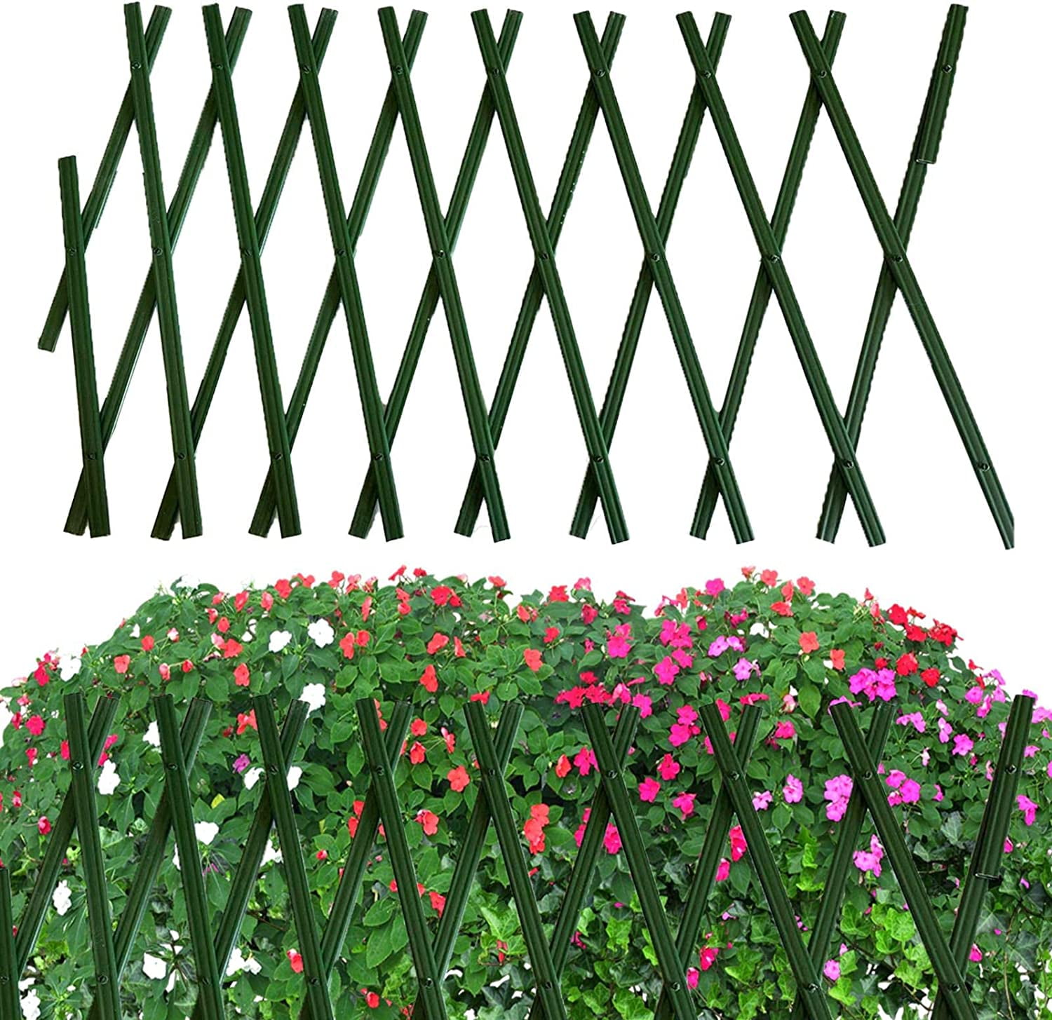 dosili Expandable Garden Trellises Plant Support Willow Lattice Fence