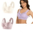 thumbnail image 1 of Timegard Wireless Bras for Women 2pc Plus Size Mesh Full Coverage Support Thin Comfy Everyday Bralette, 1 of 2