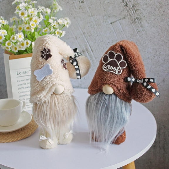 Godderr 9.8x4.3inch Faceless Old Man Ornaments Creative Ocean Standing Posture the Dog Decoration