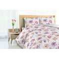 thumbnail image 3 of Ambesonne Floral Down Alternative Quilt Comforter, Simple Flowers Romance Print, Full, Pink Pale Yellow and Blue, 3 of 5