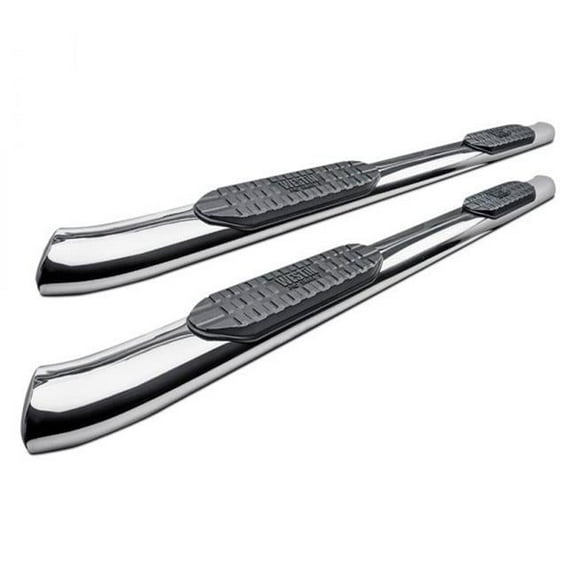 Westin Automotive WES21-53930 5 in. Pro Traxx Cab Length Polished Oval Tube Step Bars for 2015-2017 Ford F150 Supercab, 2017-2021 Ford F250 & F350 - Stainless Steel