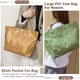 thumbnail image 2 of Bolso KAMEILONG para mujer, tamaño grande, estampado de letras de PVC, color marrón, 2 of 6