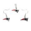 New England Patriots Necklace and Dangle Sports Team Logo Earring Charm Set