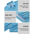 thumbnail image 3 of APTRO Mens Golf Shirt Hawaiian Polo Shirt Short Sleeve Dry Fit Performance Moisture Wicking Collared Polo Shirt Light Blue 050 3XL, 3 of 7