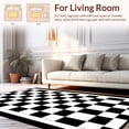thumbnail image 2 of ODIKA 4'x6' Machine Washable Non-Slip Area Rug, Bold Checkerboard Geometric High Traffic Rug, Black, 137817, 2 of 7