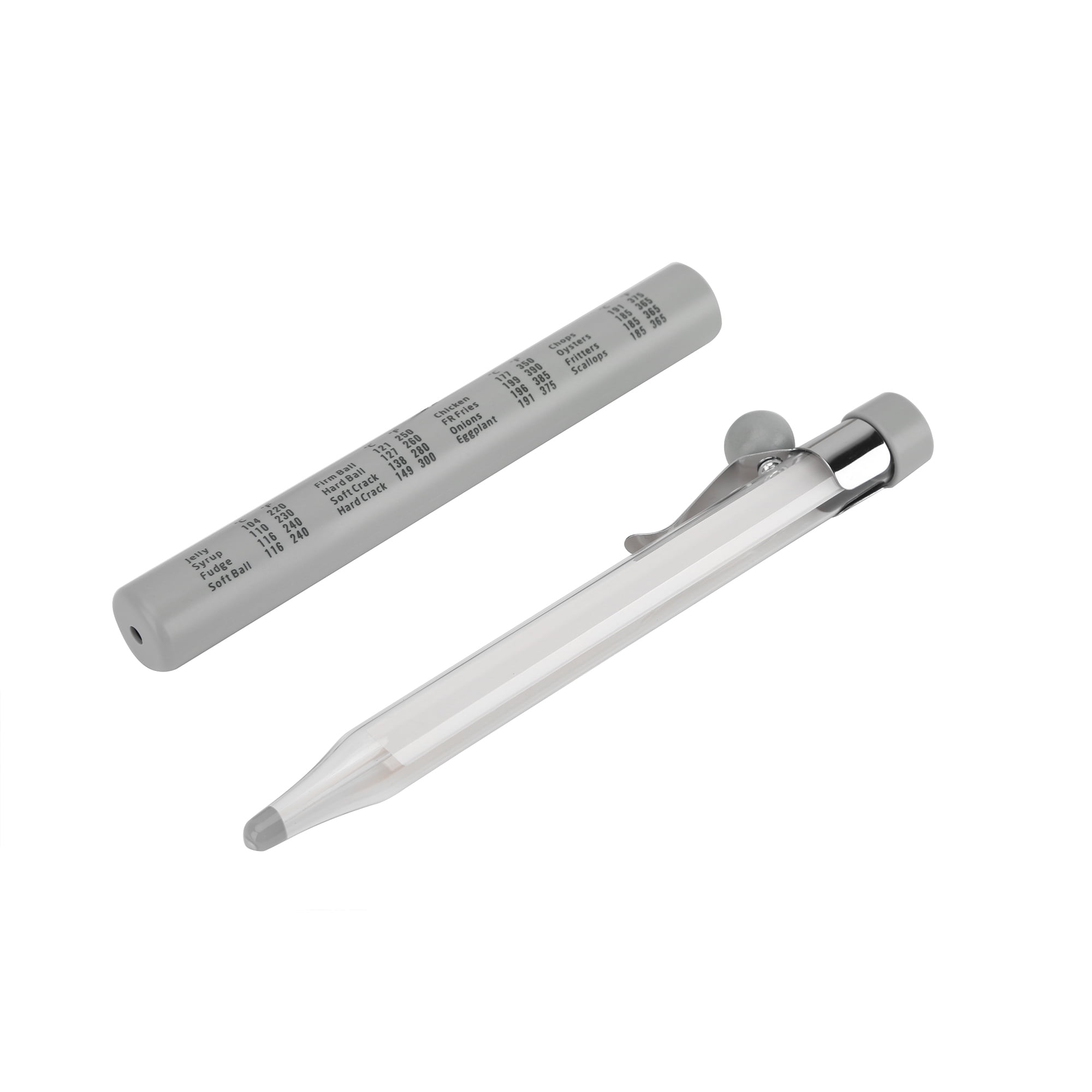 Mainstays ABS Food Cooking Dial Candy Thermometer, Clip Attachment with Red and Black Display